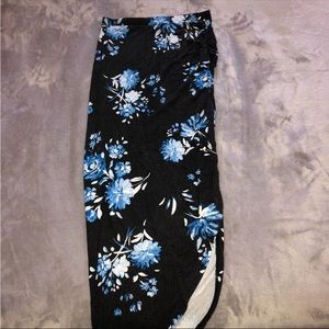 Size Shier Floral summer skirt/ sultry slit